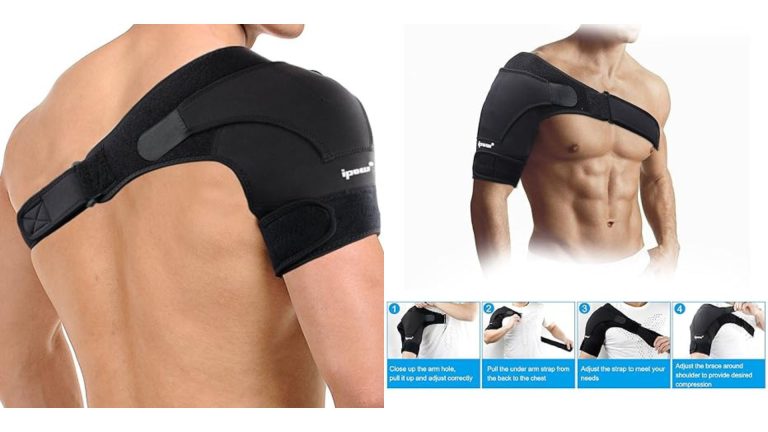 IPOW Hombrera Ajustable Apoyo de Hombro para Prevencion y Recuperacion de Lesiones Deportivas Hombre Mujer