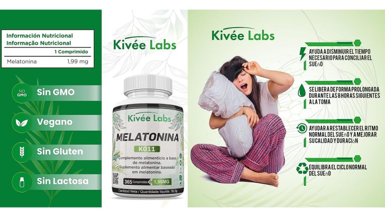 KiveeLabs 365 Comprimidos Melatonina Pura 2 mg Rapida Asimilacion
